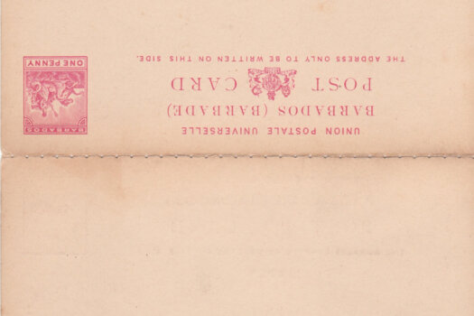 Barbados Postal Stationery Card with reply